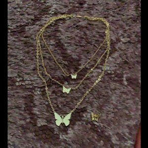 Butterfly Necklace & Pin